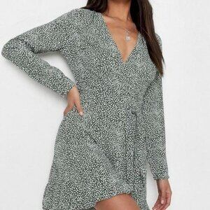 Missguided Green Sprinkle Dress